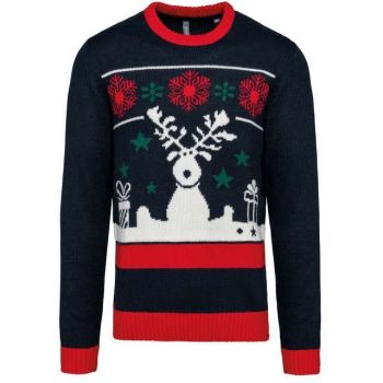 UNISEX CREW NECK CHRISTMAS JUMPER Night Navy M