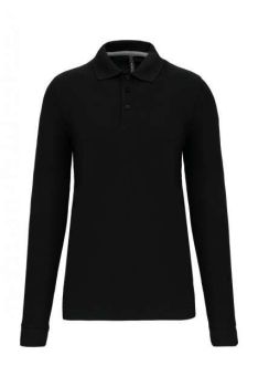 MEN'S LONG-SLEEVED POLO SHIRT Black L