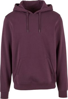 Build your Brand | Mikina s kapucí z těžké bavlny plum purple S