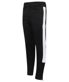 KID'S KNITTED TRACKSUIT PANTS Black/White 9/10