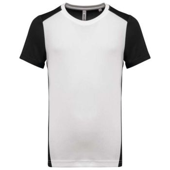 MEN'S ECO-FRIENDLY TWO-TONE SPORT T-SHIRT White/Black M