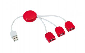 POD USB hub red , white