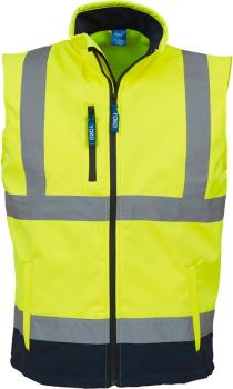 Yoko | Hi-Vis softshellová vesta hi vis yellow/navy XXL