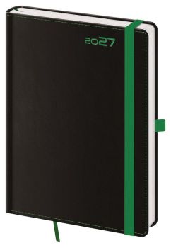 Denný diár A5 Black Green s pútkom