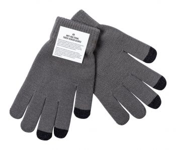 Tenex antibakteriálné dotykové rukavice ash grey , black