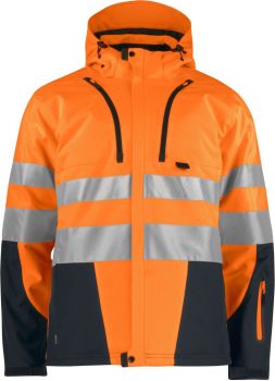 ProJob | 3-vrstvá bezpečnostní softshellová bunda hi vis orange/black XL