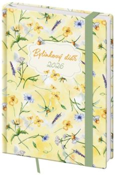 Týdenní diář B6 Bylinkový Herbs s gumičkou