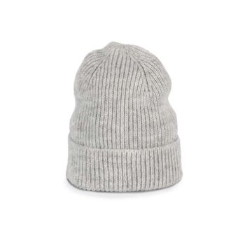 CLASSIC KNITTED BEANIE IN RECYCLED YARN Ash Heather U