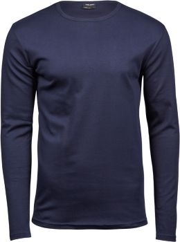 Tee Jays | Pánské tričko Interlock s dlouhým rukávem navy XL