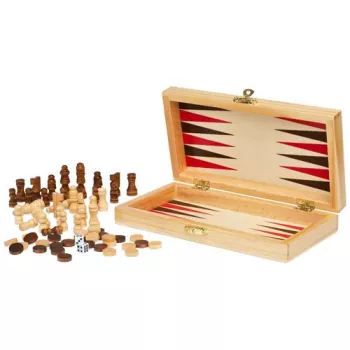 Dřevěná herní sada 3 v 1 Tower přírodní