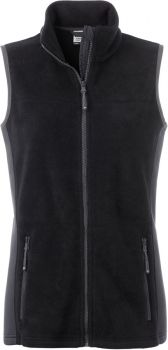 James & Nicholson | Dámská pracovní fleecová vesta - Strong black/carbon S