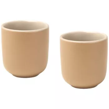 Male sada 2 keramických šálků na espresso 90 ml ovesné vločky