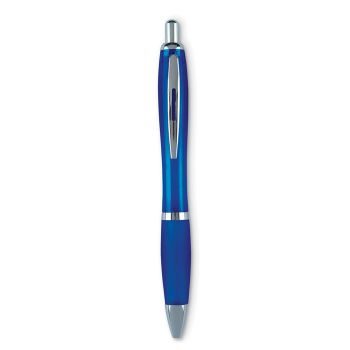 RIOCOLOUR Plastové kuličkové pero transparent blue
