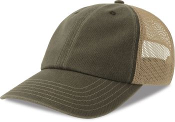 Atlantis | 6 panelová kšiltovka Vintage Trucker olive/khaki onesize