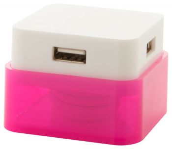 Dix USB hub pink , white
