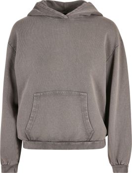Build your Brand | Dámská mikina s kapucí "Acid Wash" asphalt XL