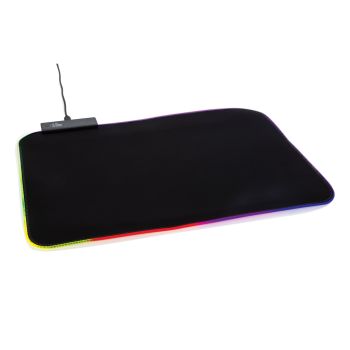 RGB herná podložka pod myš čierna