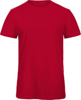 B&C | Pánské slubové tričko Medium Fit z bio bavlny chic red XL