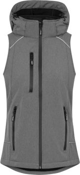 Promodoro | Dámská 2-vrstvá softshellová vesta heather grey L