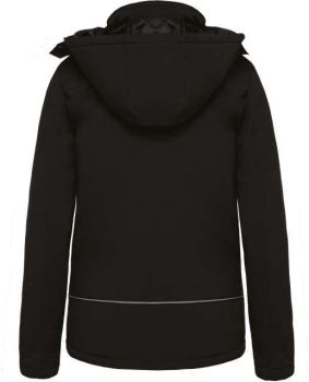 LADIES’ HOODED SOFTSHELL LINED PARKA Black M