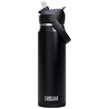 740ml láhev na vodu Camelbak® Thrive Flip VSS z nerezové oceli s výklopným brčkem Černá