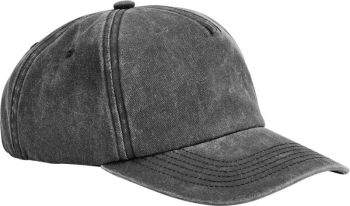Beechfield | 5 panelová vintage kšiltovka "Relaxed" vintage black onesize