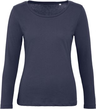 B&C | Dámské tričko s dlouhým rukávem navy blue S