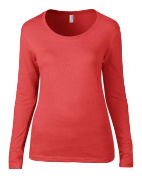 WOMEN’S FEATHERWEIGHT LONG SLEEVE SCOOP TEE Coral 2XL