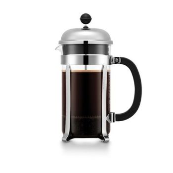 CHAMBORD 1L. Kanvica na kávu French press 1L Strieborná