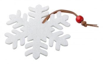 Fantasy Christmas tree ornament, snowflake white