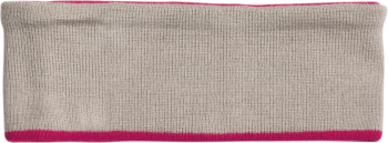 REVERSIBLE KNITTED HEADBAND Fuchsia/Light Grey U