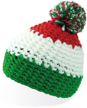 Atlantis | Bavlněná čepice s bambulí "Everest Beanie" green/white onesize