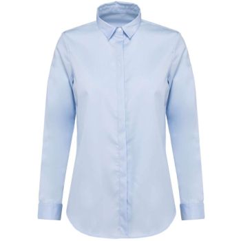 LADIES' LONG-SLEEVED TWILL SHIRT Essential Light Blue L