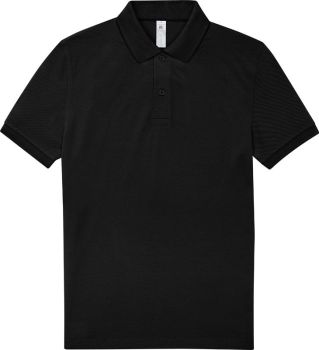 B&C | Piqué polo z těžké bavlny black M
