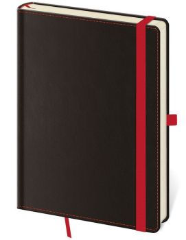 Zápisník Black Red L linajkový