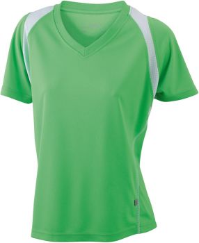 James & Nicholson | Dámské běžecké tričko lime green/white S