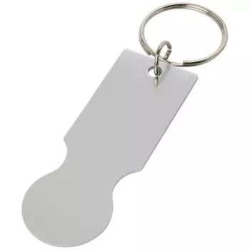Klíčenka s nákupním košíkem Rhea stříbrná