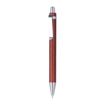Drevené guľôčkové pero hnedá