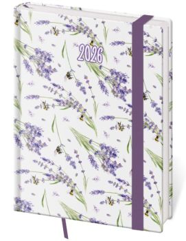 Denný diár B6 Vario Lavender s gumičkou