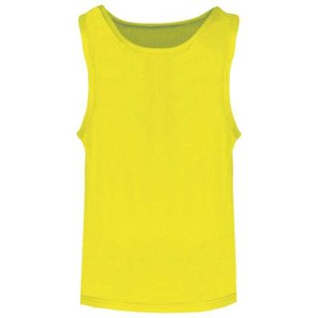 KID'S LIGHTWEIGHT MESH MULTISPORT BIB Fluorescent Yellow 10/14