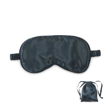 SLEEPY Měkká polyesterová maska na oči kamenně šedá