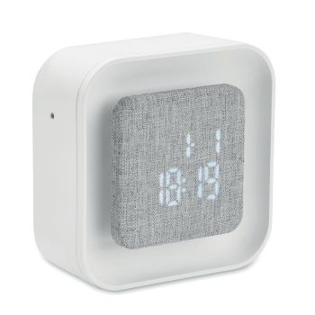LUCE Budík s LED světlem bílá
