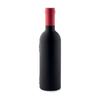 SETTIE Sada na víno ve tvaru lahve black