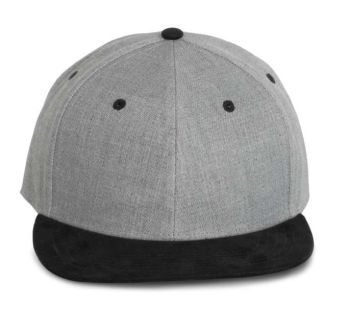 SNAPBACK CAP - 6 PANELS Light Grey Heather/Black U