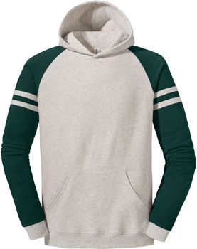 Jerzees | Mikina s kapucí "NuBlend Varsity" oatmeal heather/forest green heather XL