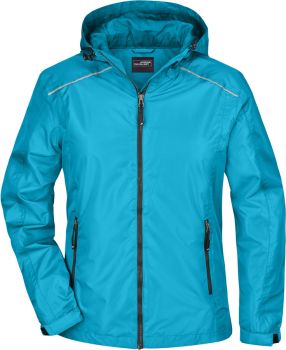 James & Nicholson | Dámská bunda do deště turquoise/iron grey M