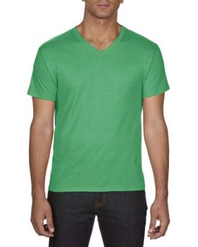 ADULT FEATHERWEIGHT V-NECK TEE Heather Green S