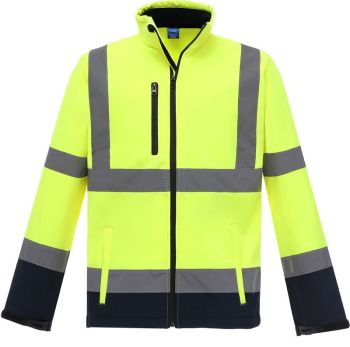 Yoko | Hi-Vis softshellová bunda hi vis yellow/navy L