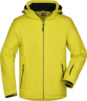 James & Nicholson | Pánská zimní sportovní softshellová bunda yellow L