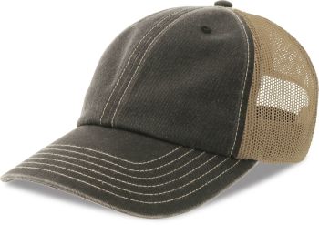 Atlantis | 6 panelová kšiltovka Vintage Trucker black/khaki onesize